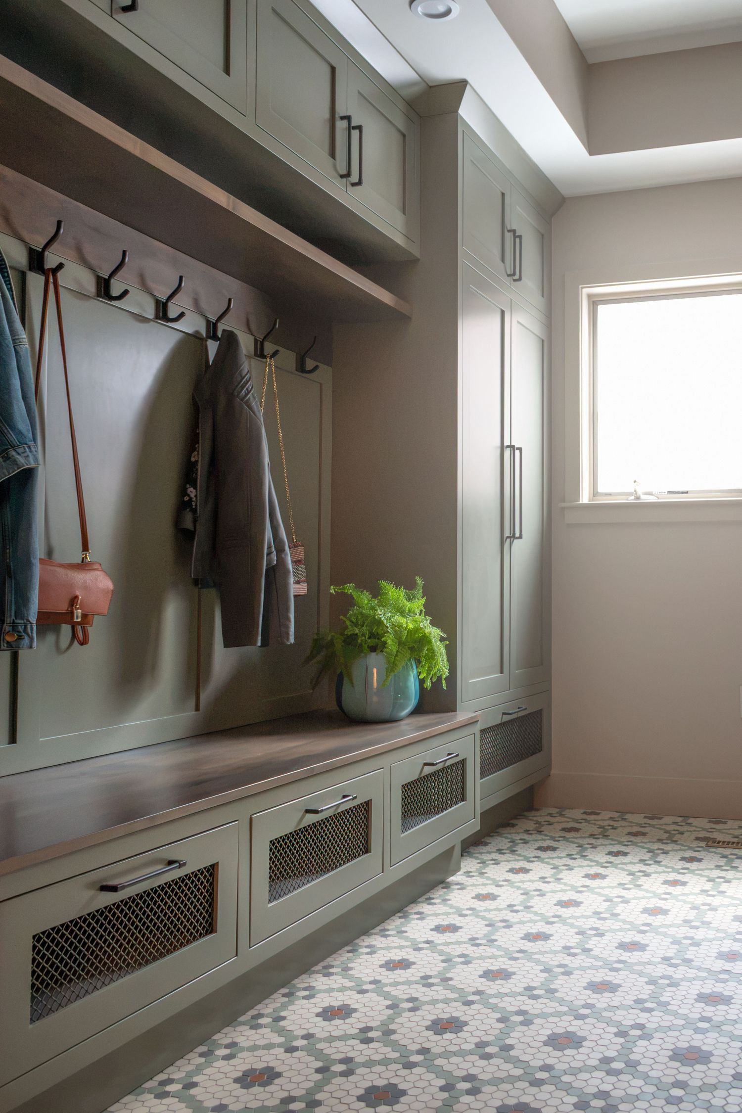 laundry room with coat and shoe storage