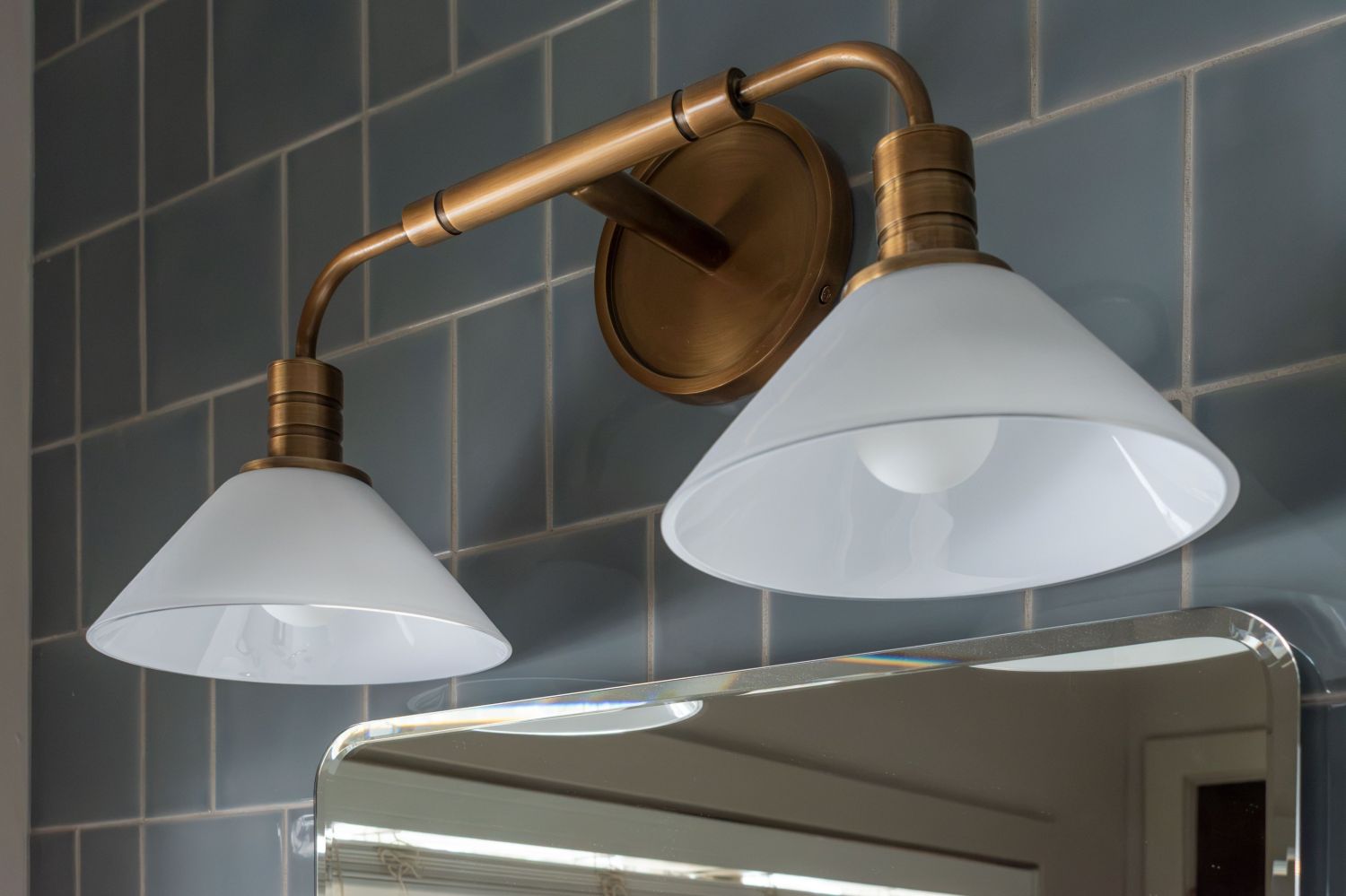 Theron Wall sconce in bathroom