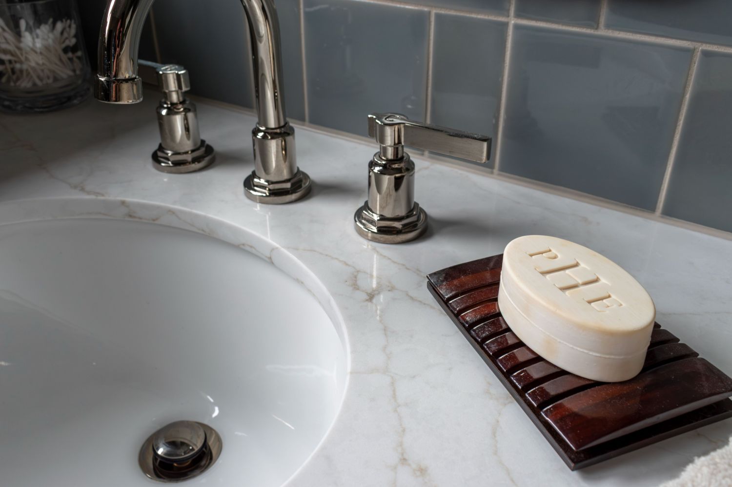 greyfield lavatory faucet in bathroom