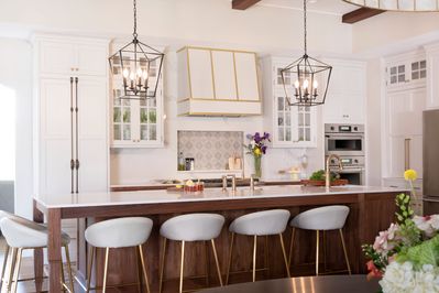 Large kitchen plato woodworks with thermador appliances