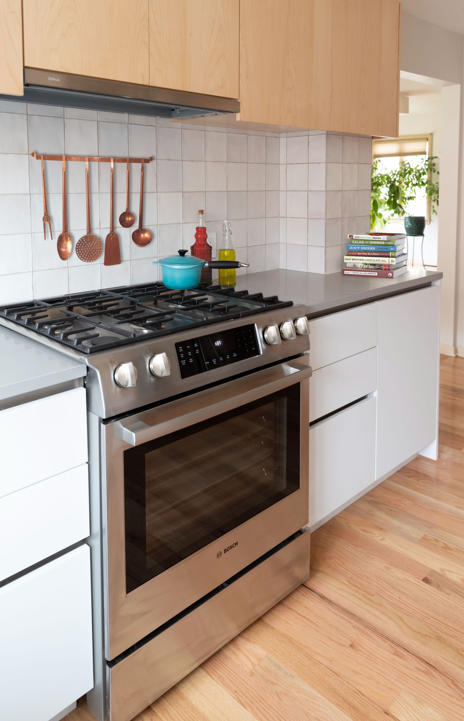 scandinavian inspired kitchen with eclipse cabinetry