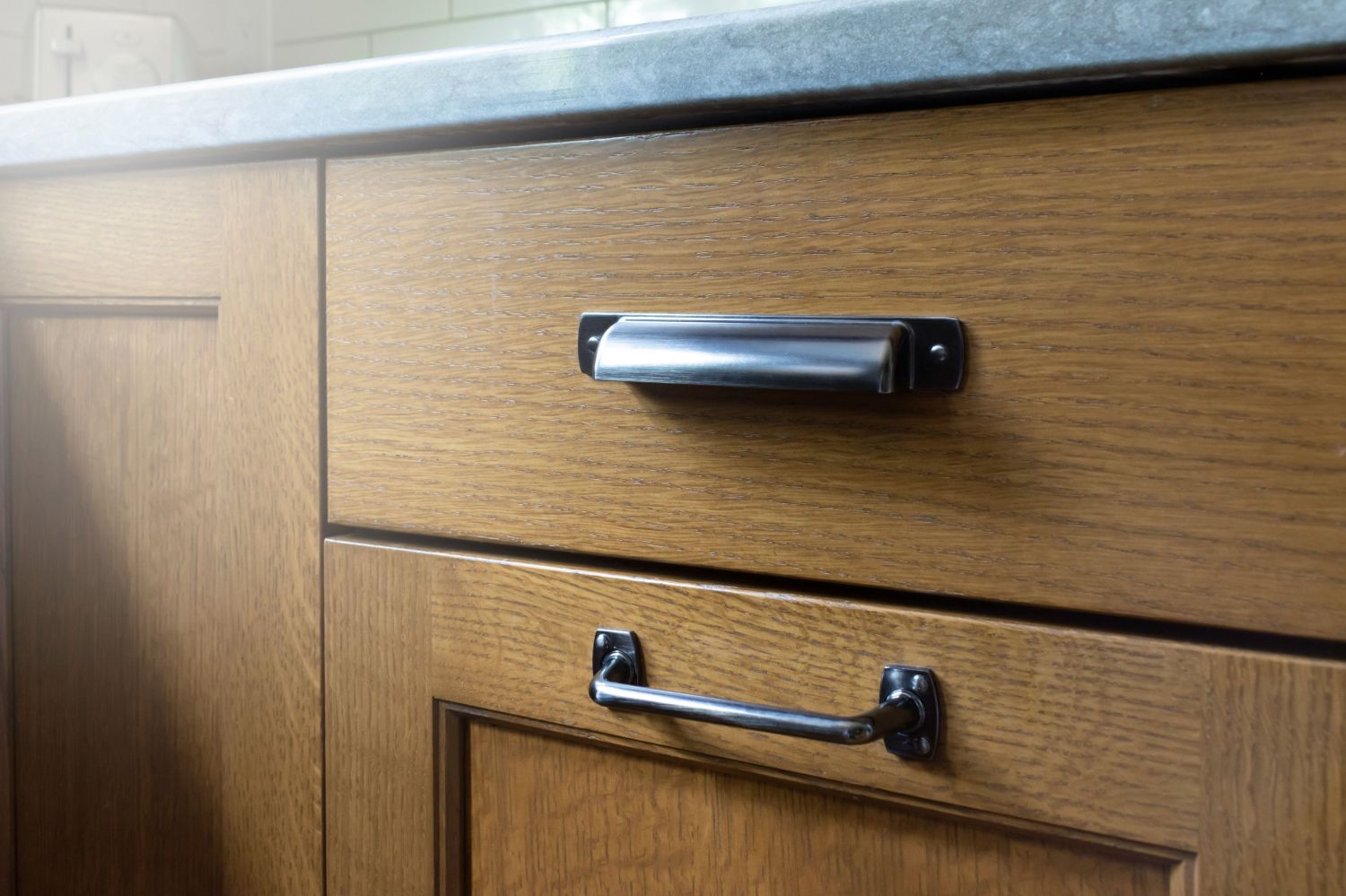 quarter sawn white oak cabinet