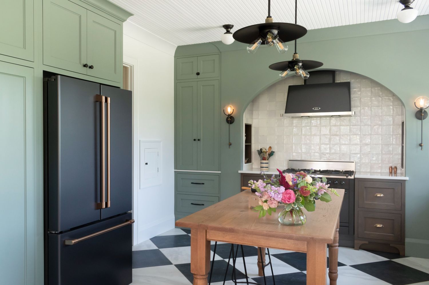 large light filled kitchen in historic home