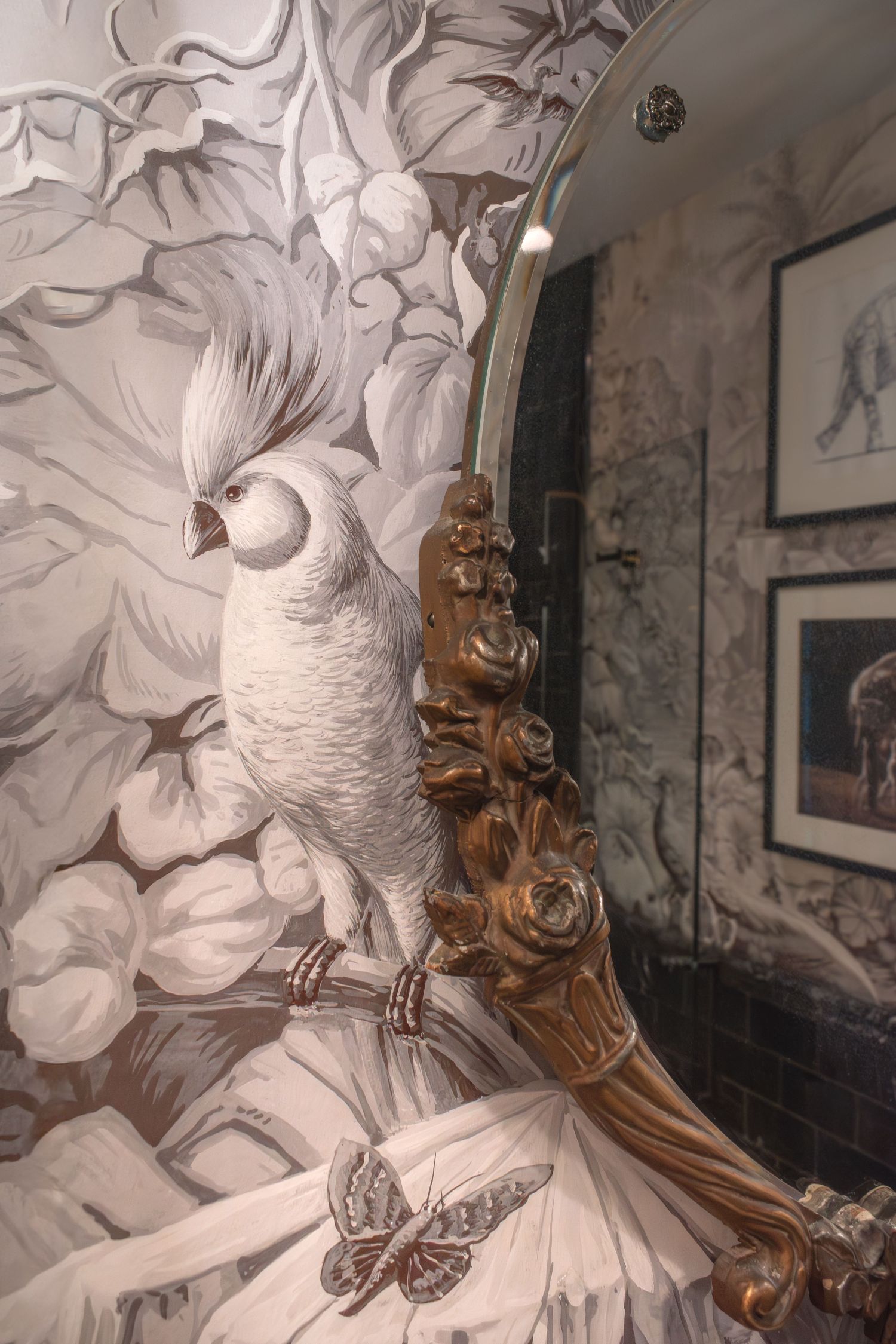 metal antique vanity mirror